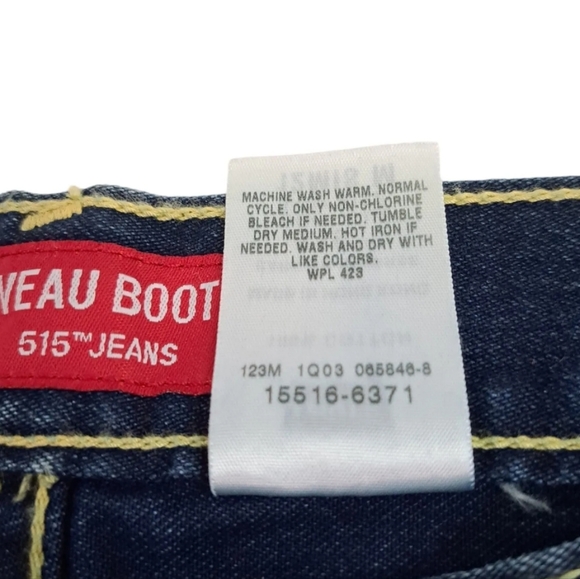 NWT Y2K 2002 Levi's Womens Sz 12 x 32" M Dark Pure Blue 515 Boot Cut Denim Jeans - Picture 12 of 13